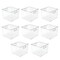 mDesign Small Playroom Plastic Storage Organizer Bin with Handles, 8 Pack, Clear